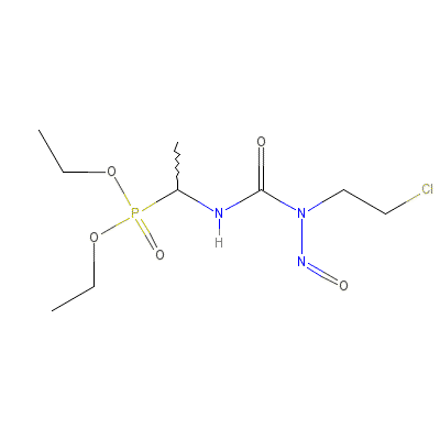 (+-)-Diethyl_(1-(3-(2-chloroethyl)-3-nitrosoureido)ethyl)phosphonate