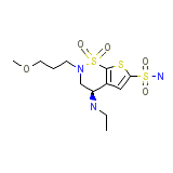 2H-Thieno(3,2-e)-1,2-thiazine-6-sulfonamide,_4-(ethylamino)-3,4-dihydro-2-(3-methoxypropyl)-,_1,1-dioxide,_(R)-