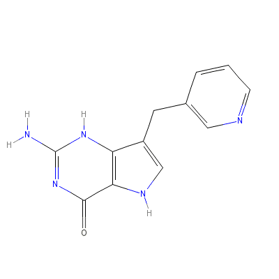 4H-Pyrrolo(3,2-d)pyrimidin-4-one,_2-amino-3,5-dihydro-7-(3-pyridinylmethyl)-
